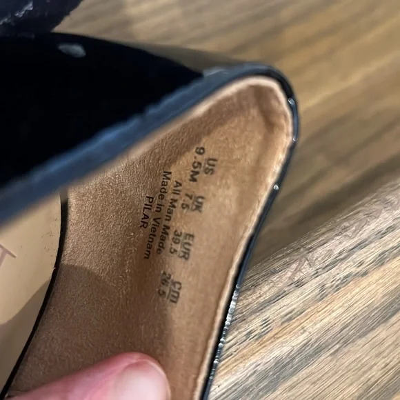 Naturalizer Black Patent Leather Pilar Wedge Pump Shoes Size 9.5 - Picture 5 of 5